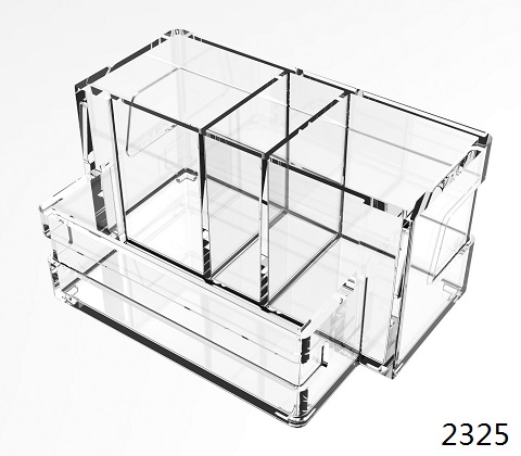 2层6格盘 Multi-functional Clear Acrylic Desktop Organizer