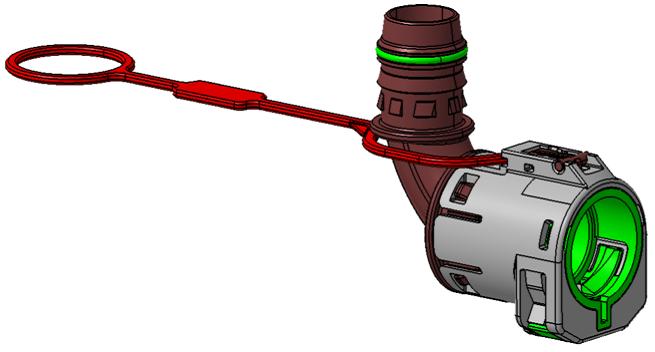 塑料连接件 - 接头 SAE self locking latch - connector 18.9-90°