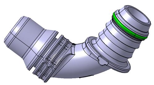 接头  -  VDA - male connector NW12-90°-curve