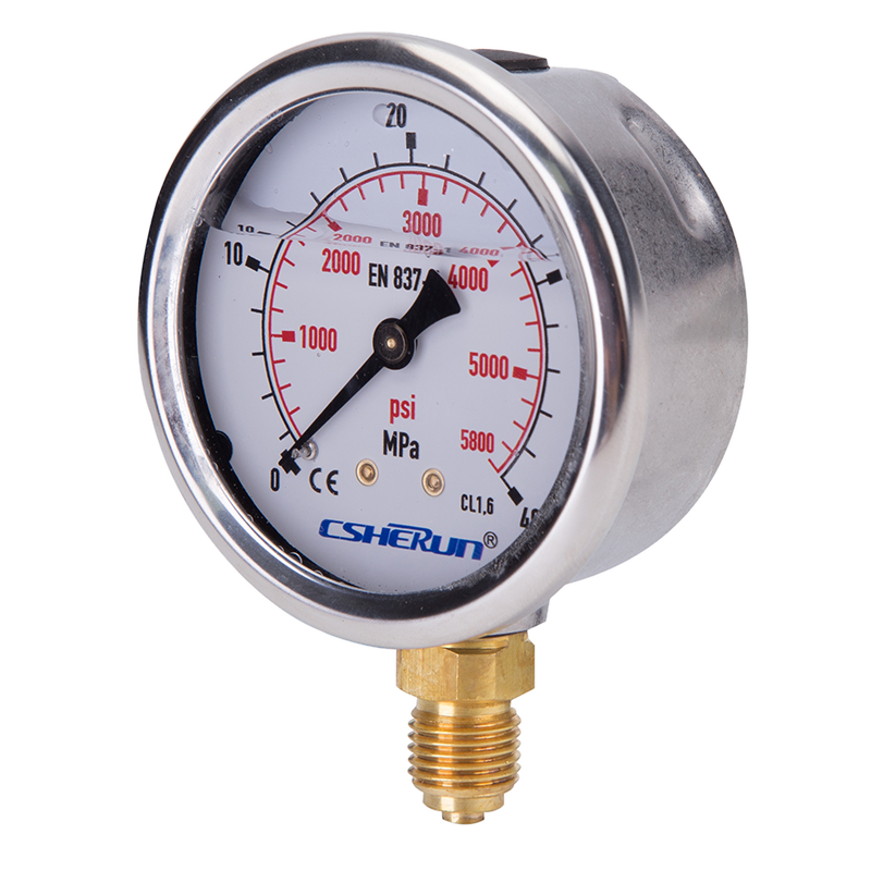 半钢压力表63mm充油径向G1/4