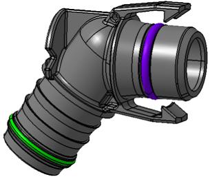 塑料连接件 - 接头Low profile - Connector NW16-125°