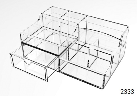 左抽大盘 Multi-functional Clear Acrylic Desktop Organizer with drawer