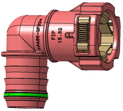 塑料连接件 - 接头 SAE 2 Button 1 Part - connector 15.82-90°