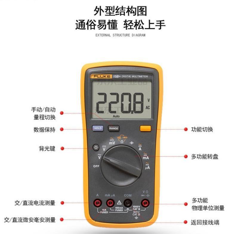 Fluke 15B MAX 经济型数字万用表