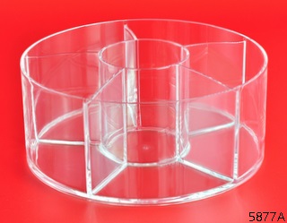大圆盘收纳 Transparent Cosmetic Storage Tray Acrylic Vanity Makeup Organizer