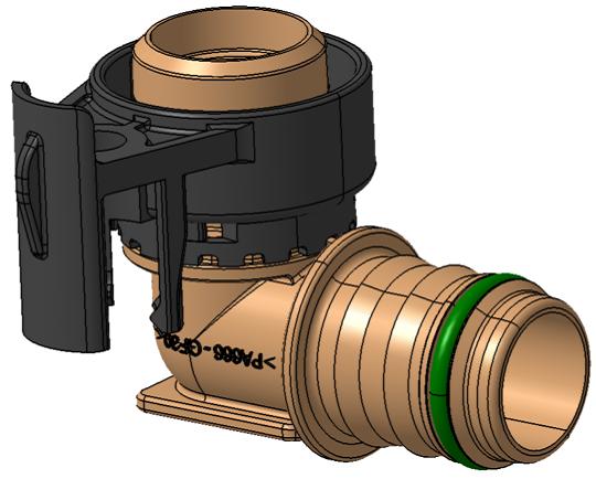 接头Blow By  -  KGE Blow By Carb+Flange - Connector NW19-90°