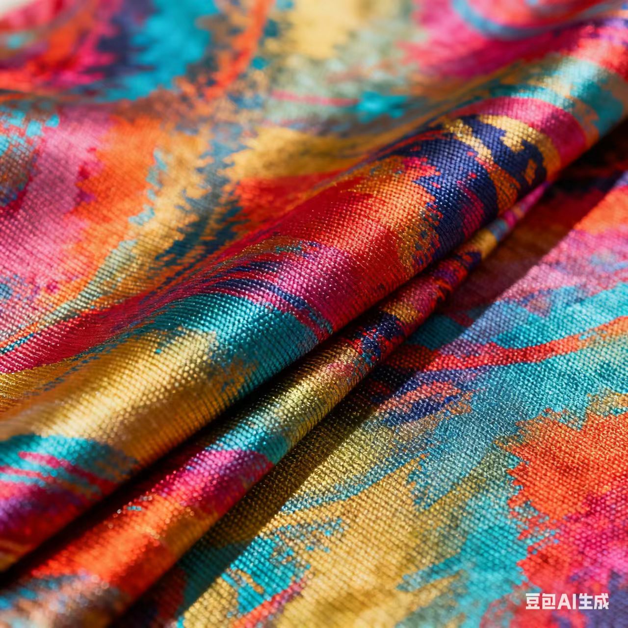 粘锦梭织染色布