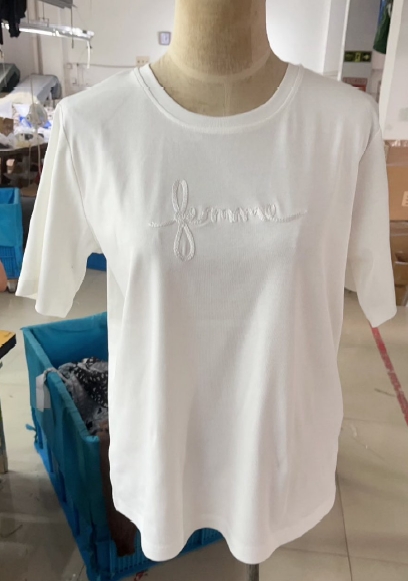 棉制女式针织T恤衫