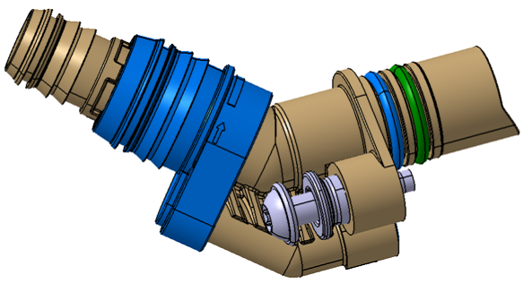 管中管  -  connectors NW19-180°-NW15-140°