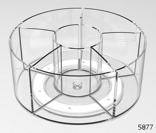 旋转大圆盘 Rotating Transparent Cosmetic Storage Tray Acrylic Vanity Makeup Organizer