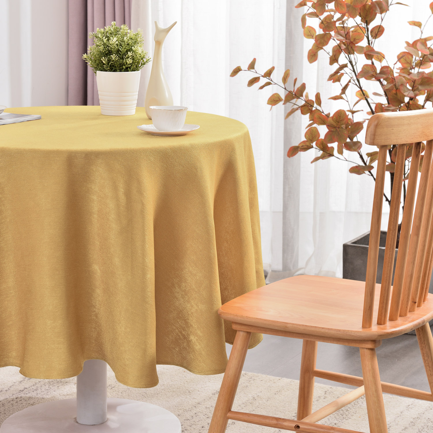 Rectangle Tablecloth Faux Linen Waterproof and Wrinkle Resistant Oblong Decorative Table Cloth for Kitchen Dining Party Buffet