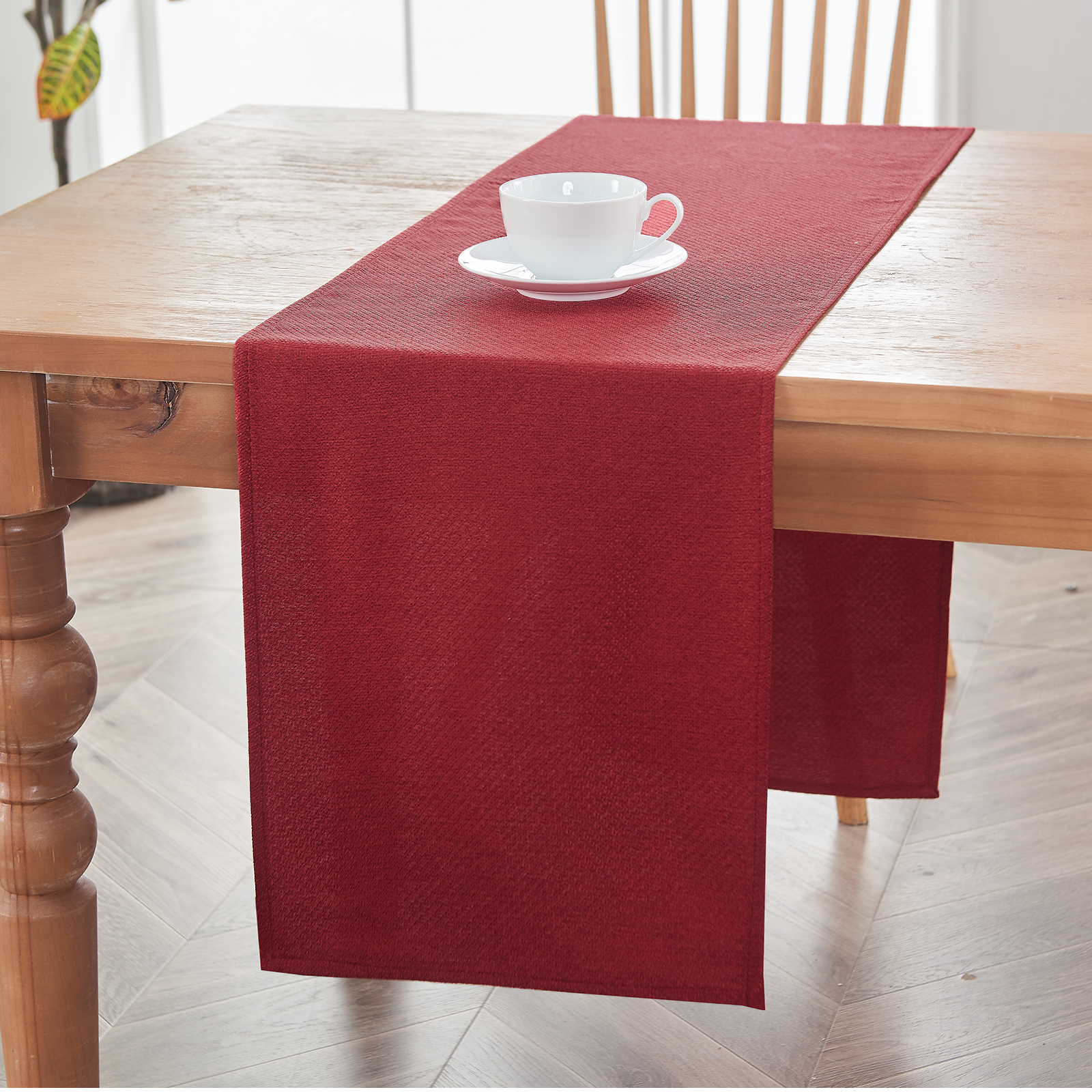 Table Runner Rustic Farmhouse Jacquard Linen Style Dresser Scarves for Autumn Fall Harvest Halloween Thanksgiving Party