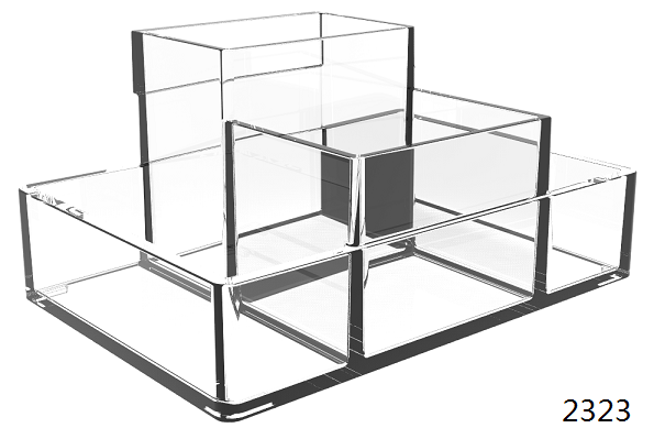 左右条盘 Multi-functional Clear Acrylic Desktop Organizer