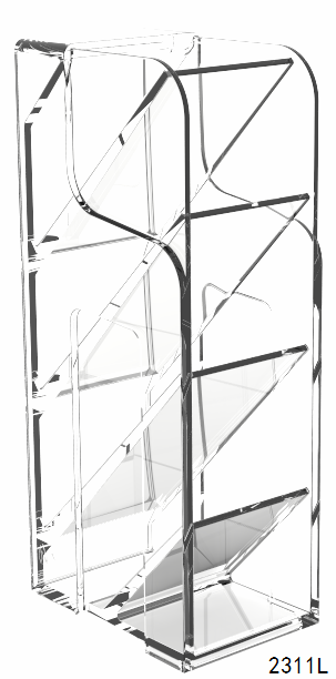 斜直筒 Clear Pen Holder Desktop Stationery Storage Rack Acrylic Slope Holder