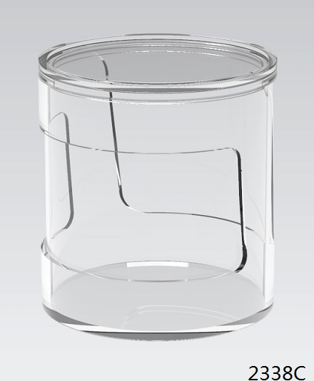 小圆垃圾筒 Multi-functional Clear Acrylic Desktop Organizer Storage Can