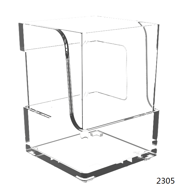 小方筒 Multi-functional Clear Acrylic Pen holder Pencil Holder Brush holder Square Holder