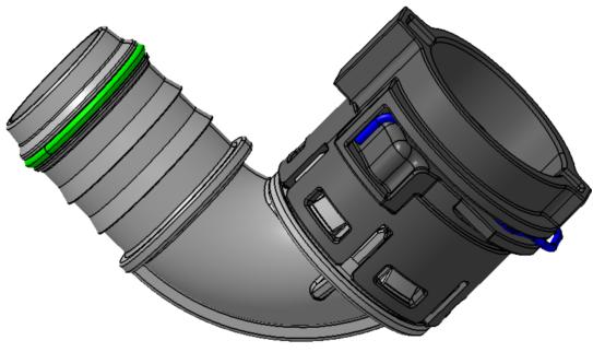 塑料连接件 - 接头 VDA Modular- connector NW16-90°