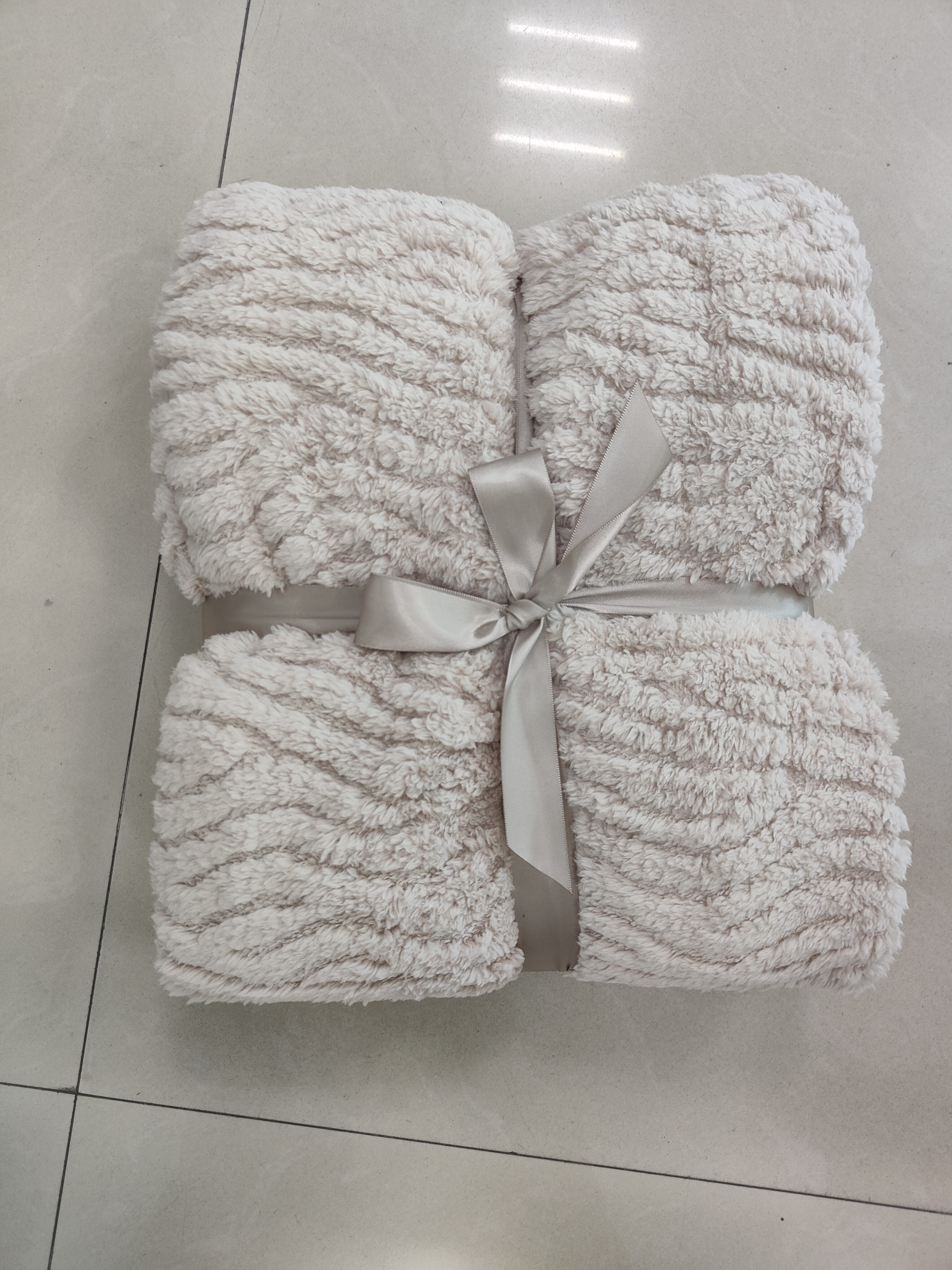 提花舒棉绒复合毛毯