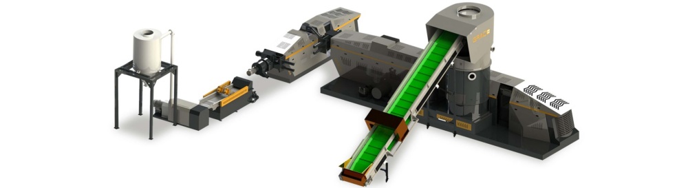 SJ90 PE 薄膜团粒水环造粒线