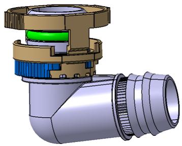 塑料连接件 - 接头Blow By  -  KGE Blow By - Connector NW19-82.5°-45°