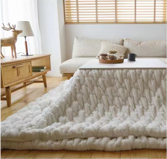 RABBIT HAIR FABRIC PIUSH RUG